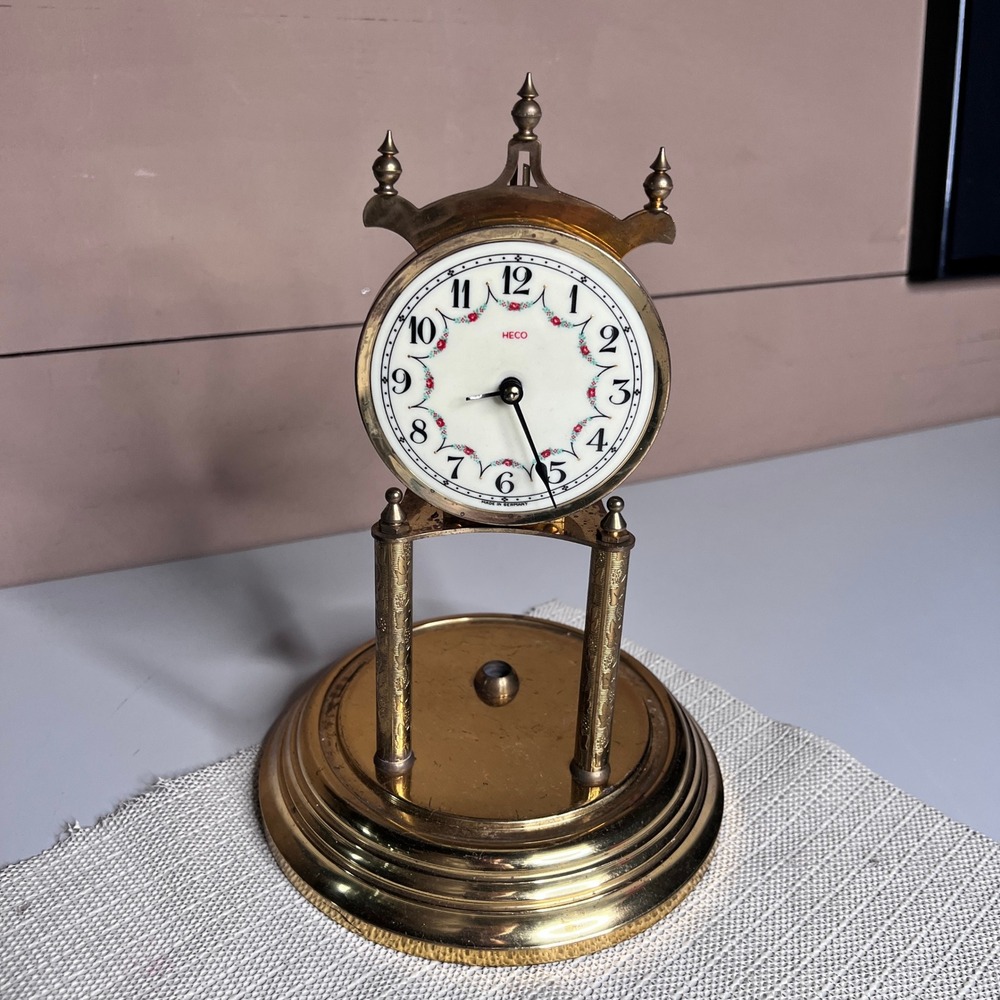 Vintage HECO West Germany‎ Anniversary Clock Henry Coehler Brass For Parts